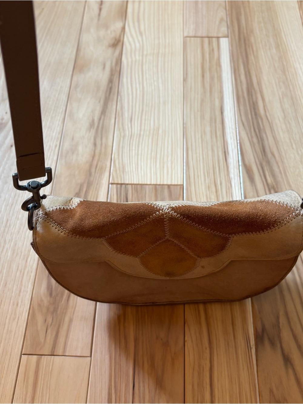 Lucky Brand Sedona Leather Suede Accent Bag - Picture 3 of 12